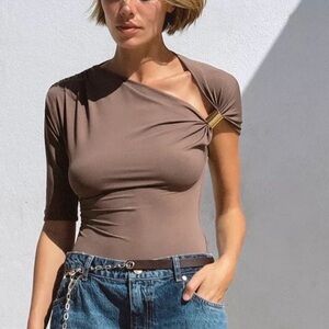 Zara Elegant Brown Women's Top